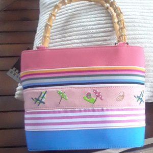 NWT Braciano Wooden Handle Bag